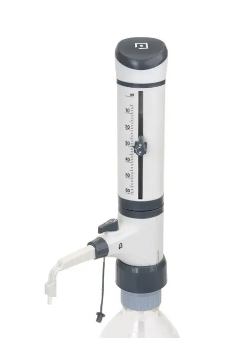 Bottle Top Dispenser with Recirculating Valve, Volume Range 0.5mL - 5mL